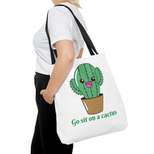 Load image into Gallery viewer, &quot;Go Sit on a Cactus&quot; Tote Bag
