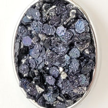 Load image into Gallery viewer, Black Druzy Oval Pendant
