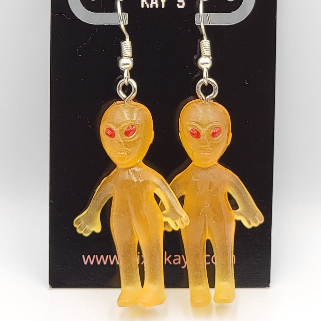 Alien Earrings (Orange)