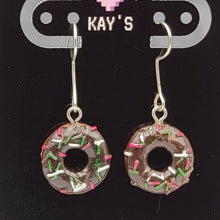 Load image into Gallery viewer, Donut (Chocolate Glaze) Earrings
