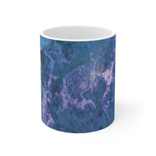 Load image into Gallery viewer, Blue Swirl Canvas Ceramic Mug
