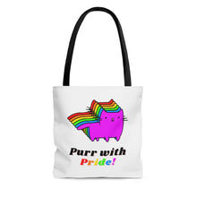 Load image into Gallery viewer, &quot;Purr with Pride&quot; Tote Bag
