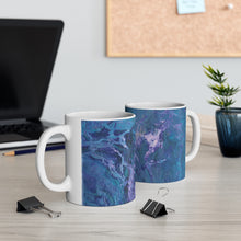 Load image into Gallery viewer, Blue Swirl Canvas Ceramic Mug
