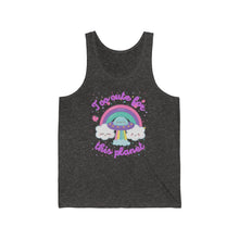 Load image into Gallery viewer, &quot;Too Cute for this Planet&quot; Unisex Jersey Tank
