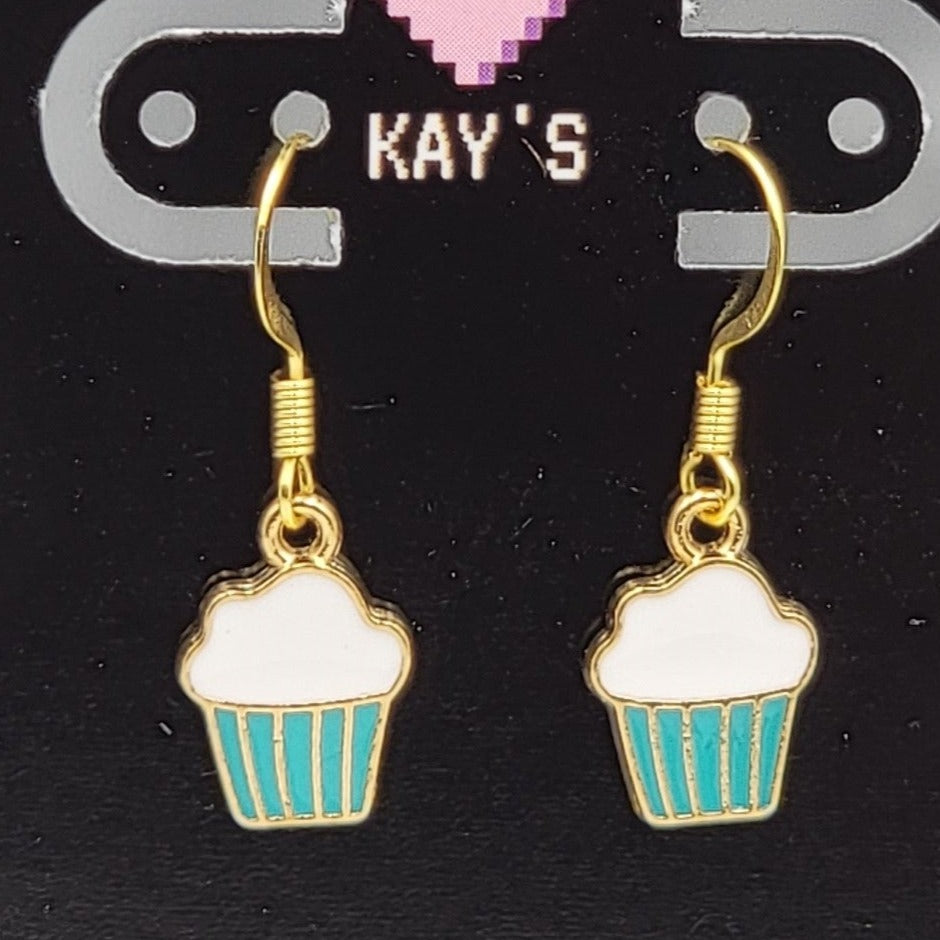 Cupcake (Blue) Earrings