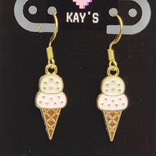 Load image into Gallery viewer, Ice Cream Cone Earrings
