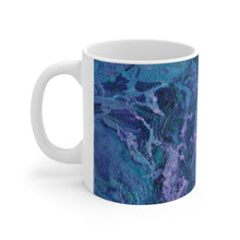 Load image into Gallery viewer, Blue Swirl Canvas Ceramic Mug
