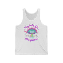 Load image into Gallery viewer, &quot;Too Cute for this Planet&quot; Unisex Jersey Tank
