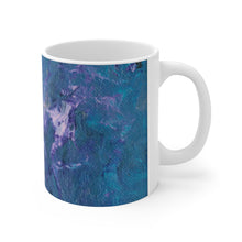 Load image into Gallery viewer, Blue Swirl Canvas Ceramic Mug
