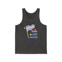 Load image into Gallery viewer, &quot;Trans Lives Matter&quot; Unisex Jersey Tank
