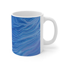 Load image into Gallery viewer, Blue and Purple Swirl Canvas Ceramic Mug
