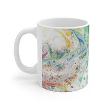 Load image into Gallery viewer, White, Pastel and Brown Canvas Ceramic Mug
