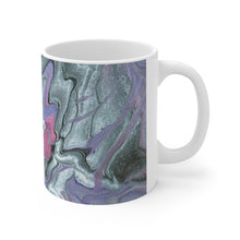 Load image into Gallery viewer, Silver, Black and Pink Swirl Canvas Ceramic Mug
